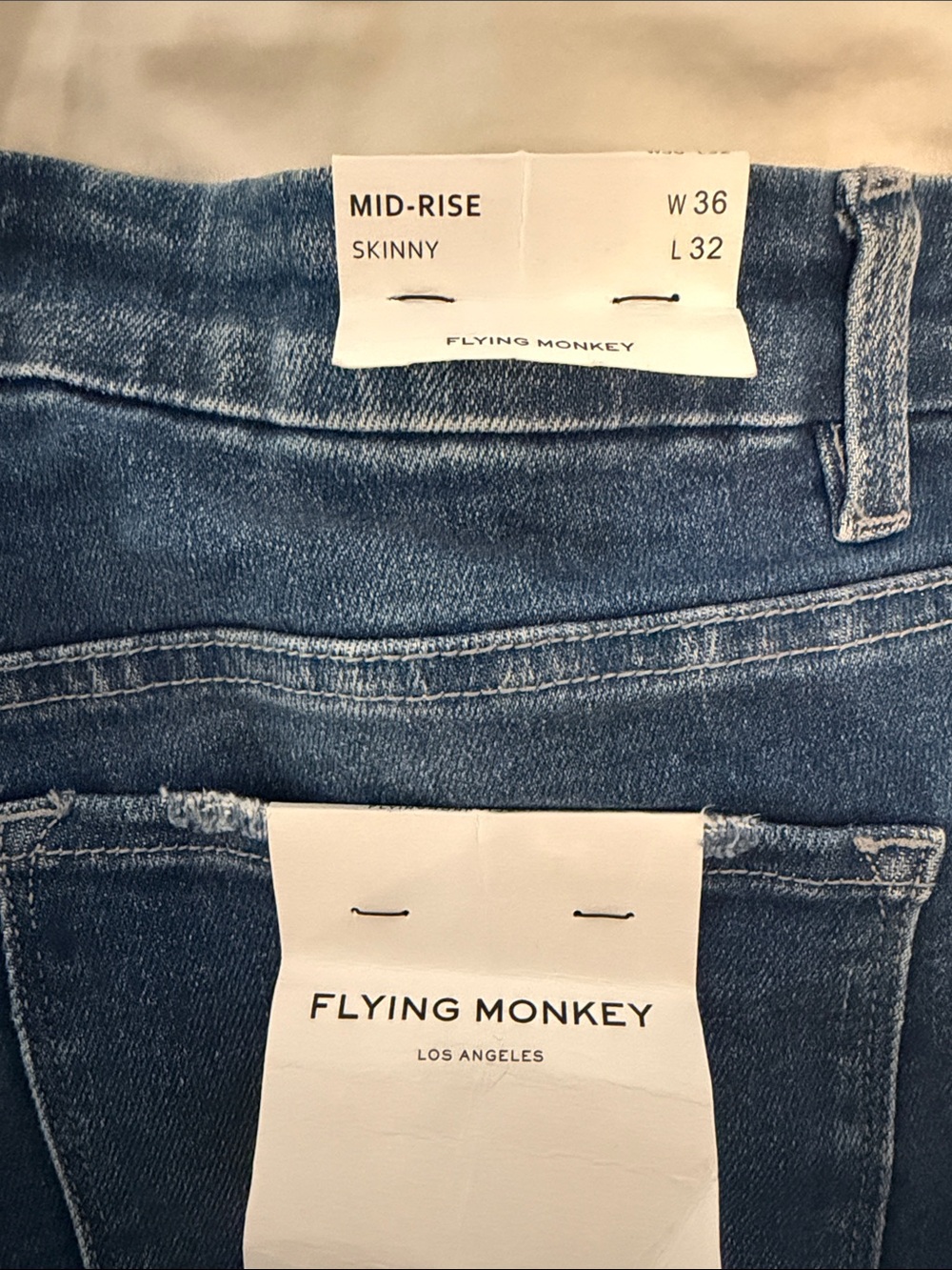 Flying Monkey Skinny Jeans — Classic Denim Blue